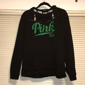 VS Pink quarter zip sweater
